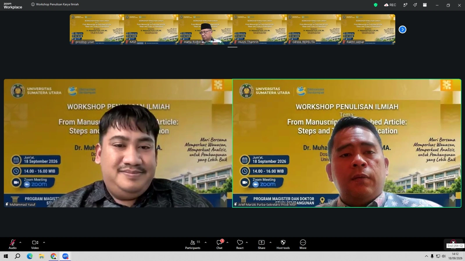 Workshop Penulisan Ilmiah “From Manuscript to Published Article : Steps and Tricks in Publication“
